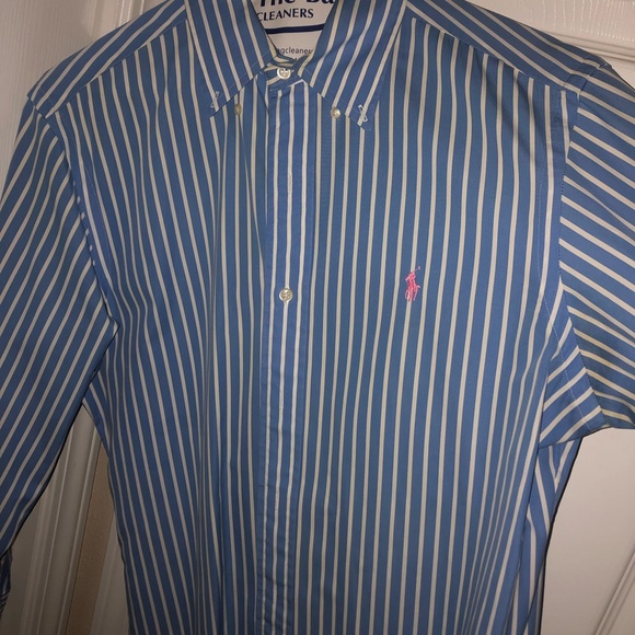 Polo Ralph Lauren long sleeve button down, sz 15, 33-34 (med), fresh dry cleaned - Picture 7 of 8